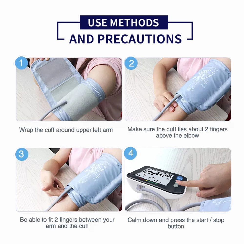 LCD Health Care Blood Pressure Monitor Inflation Bpm Upper Arm Blood Pressure Monitor