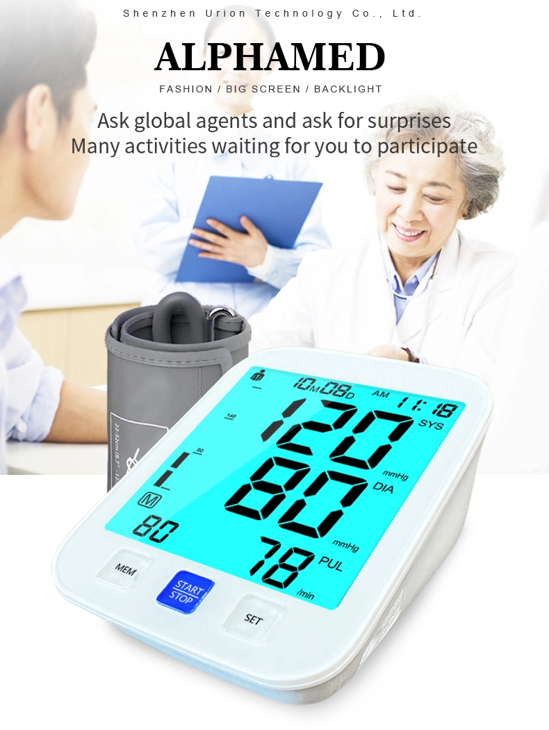 Medical Supply Digital Bp Machine Upper Arm Blood Pressure Monitor with CE/ISO Certificate