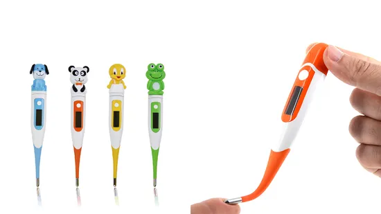 Termómetro digital impermeable axilar/oral de los termómetros digitales de la punta flexible/suave para el cuidado en el hogar