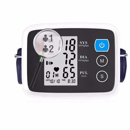 CE FDA ISO aprobado esfigmomanómetro electrónico Bp máquina OEM ODM Digital parte superior del brazo Monitor de presión arterial digital para uso médico y en el hogar
