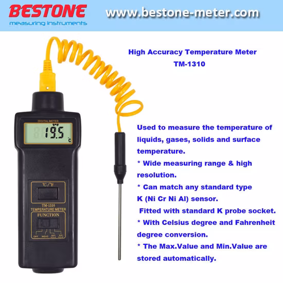Termómetro Digital, Medidor de Temperatura Probador Líquidos, Gases, Sólidos