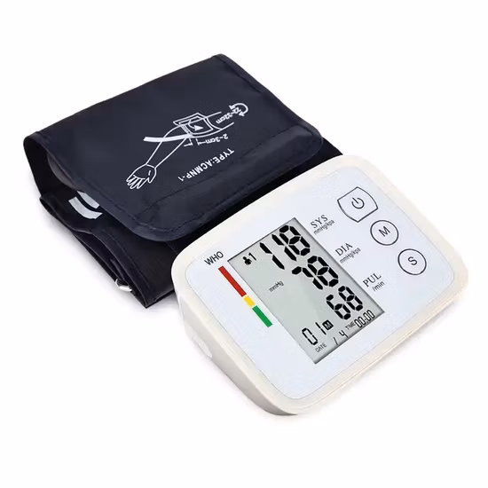 Popular CE Venta al por mayor Máquina médica Digital Automático Electrónico Medidor de presión arterial en la parte superior del brazo Monitor Esfigmomanómetro con manguito de voz OEM